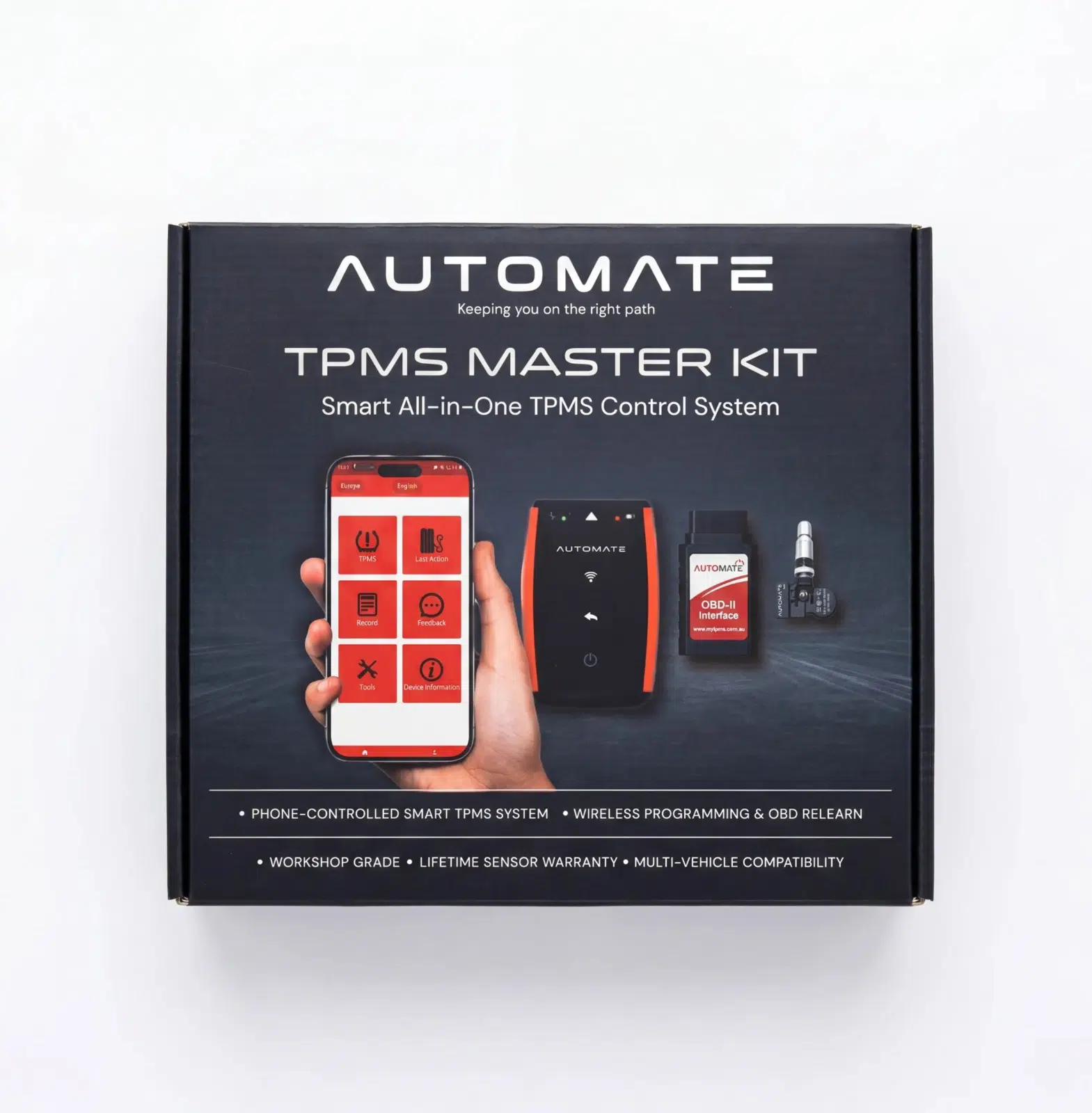 DIY TPMS kit sensors and setup accessories