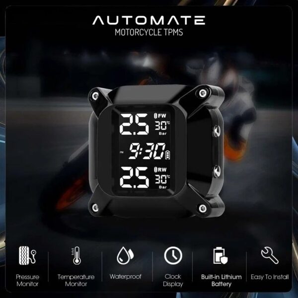 Universal Motorcycle Wireless Tire Pressure Monitoring System
