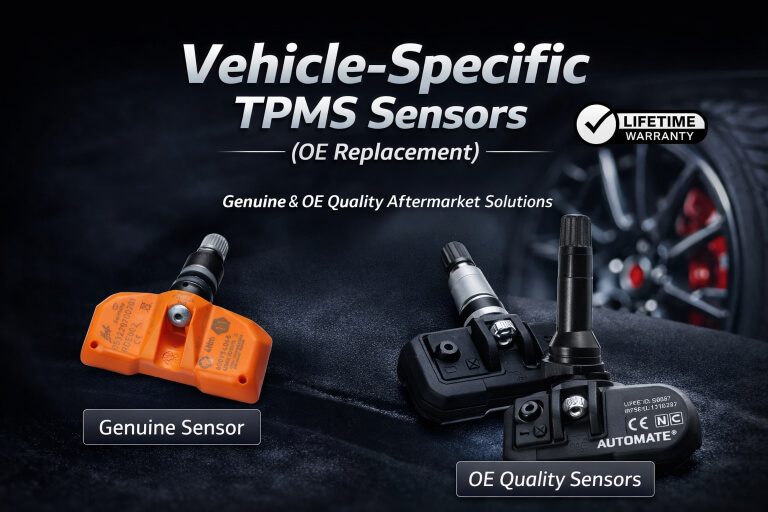 Vehicle-specific OE replacement TPMS sensors
